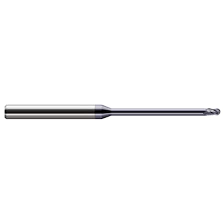 Harvey Tool Miniature End Mill - Ball - Long Reach, Stub Flute, 0.1560" (5/32), Shank Dia.: 3/16" 49310-C3